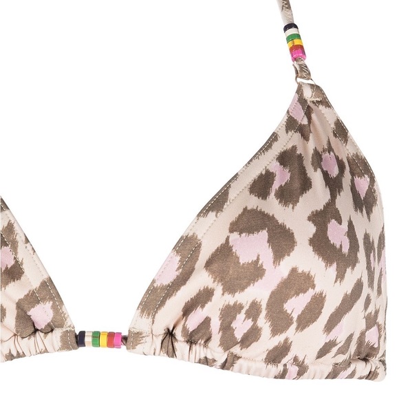 zimmermann jude mini triangle bikini in leopard print (not padded) - Picture 6 of 13